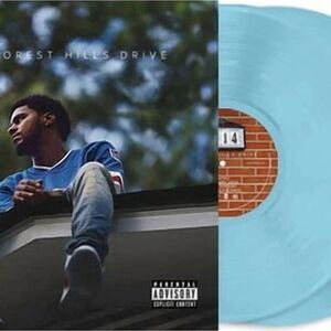 Blue Vinyl Record with Album Cover